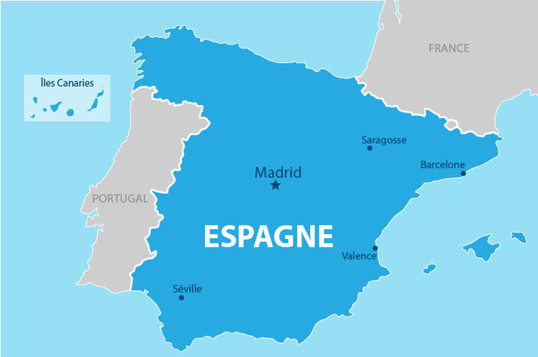 carte espagne france